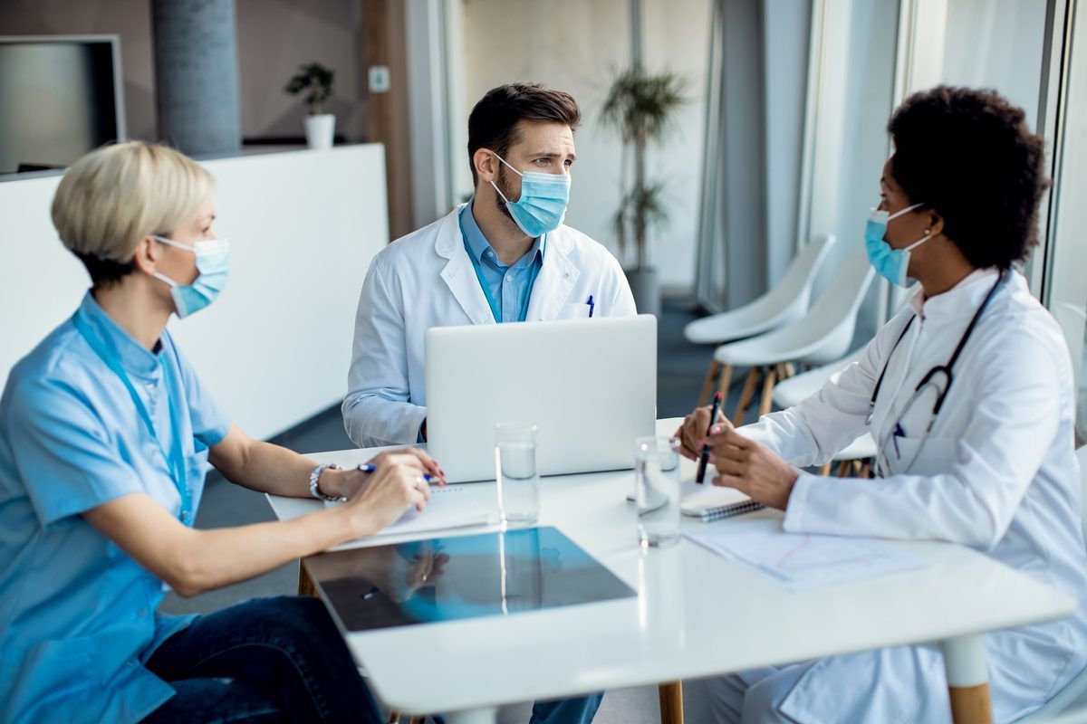 Healthcare team collaborating